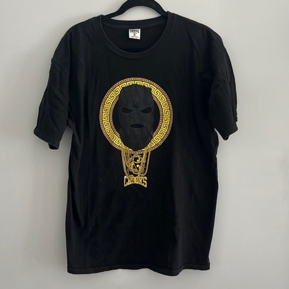 Crooks and Castles T-shirt Black and Gold